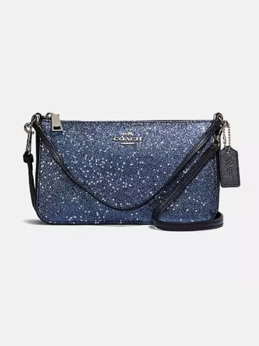 Coach Glitz Convertible Crossbody Bag in Navy Glitter